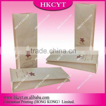 Factory Price Flat Bottom Kraft Paper Bag for Coffee Beans 250g