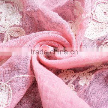 Wholesale Korea Fashion Ladies Cotton Flower Embroidery Shawls Quality Choice