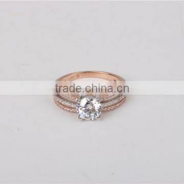 High Quality and Cheap Women Fashion 14K Solid Purity Gold AAAAA CZ Ring photo-5