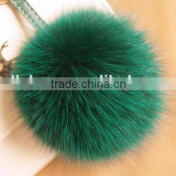 Direct Factory Wholesale Multi Colors Girls 100% Real Fox Fur Key Chain photo-2