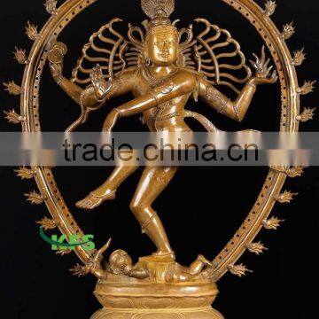 Bronze Nataraja Statue with Oval Arch