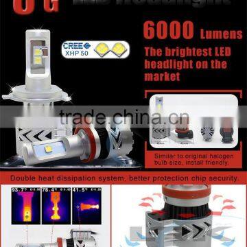 Hot!!! High Lumen 6000lm Car LED Headlight 12v 36w 6500k LED Headlight Conversion Kit H13 photo-6