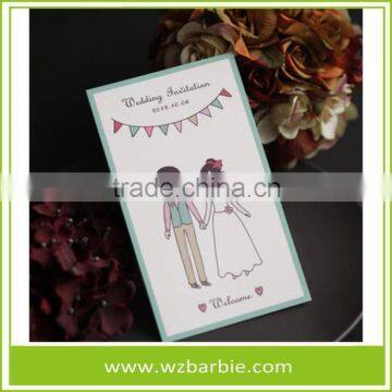 High Quatity Cute Comic European Wedding Invitation Card