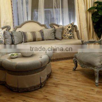 Guangdong wood living room sofa set skirted sectional sofa set