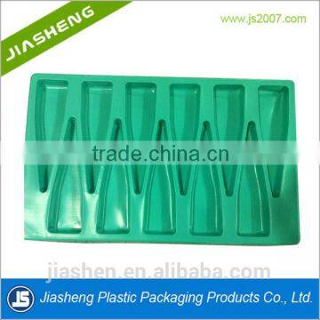 Green hard High quality plastic vial and ampoule tray made in china and in custom design