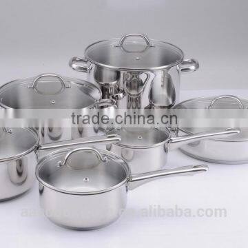 [BSCI Member] 12pcs competitive stainless steel cookware set Rena ware -- Xinxing
