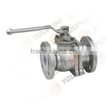 PFA Lined Casting Ball Valve CF8 ANSI