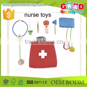 2015 Lovely Design Wooden Doctor Set Best Kids Role Play Toys