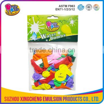 3 inch standard color water kids balloon