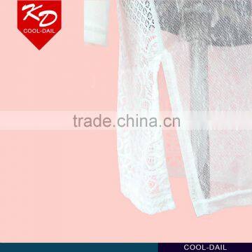 Latest Lace Hollow Floral Pattern Ladies Tops for Leggings photo-5