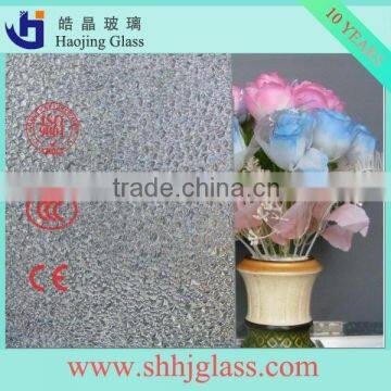 3mm-6mm clear flora figured nashiji pattern glass