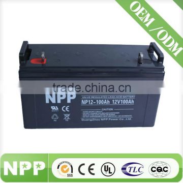 High power 12v 100ah deep cycle solar gel battery for wholesale