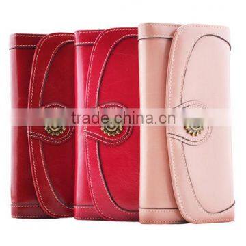 2016 Taobao hot sale unique leather wallet fancy useful lady purse popular clutch bag