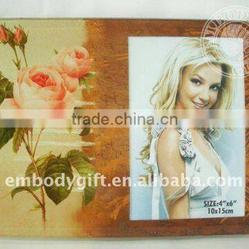 printed glass photo frame / picture frame