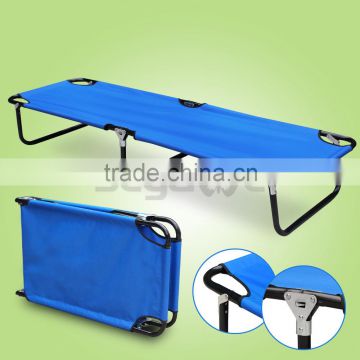 Blue-Folding-Camping-Bed-Outdoor-Portable Military Cot Sleeping Hiking Travel