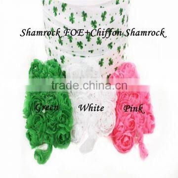 3 ''chiffon Clover Flower ~wholisale in GuangZhou~ Hair Accessories~popular Flower photo-5