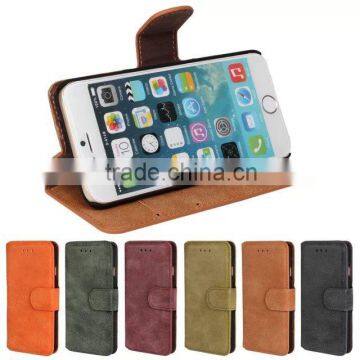 4.7 inch for Iphone 6 leather cases card wallet design mobile phone cover/cellphone bag stand leather case