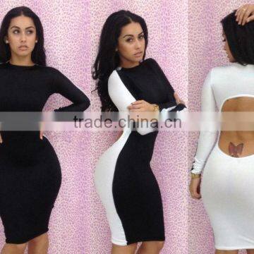 2014 long sleeve fashion sexy clubwear