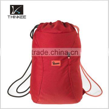 wholesale  thinkee factory red polyester sport drawstring bag