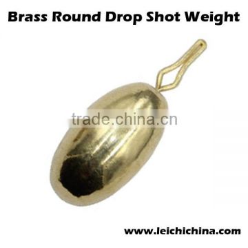 High quality fishing brass round drop shot weight