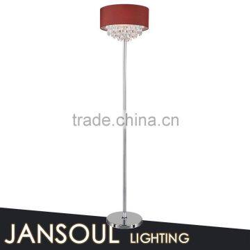 led light hot sale red lampshade crystal floor standing in zhongshan