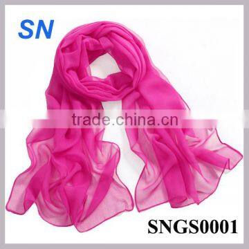 fashion hot sell solid color georgette scarf