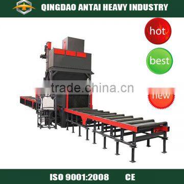 Large construction machinery H section steel plate shot blasting machine