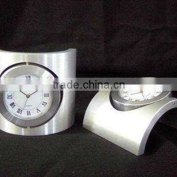 aluminum art metal desk clock,metal art crafts table clock