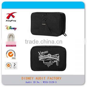 2015 XF new designs black color cosmetic bag