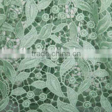 2016 Latest Fashion Guipure Lace Wedding Dress / Korean Lace Fabric With Stones / Lace Cord