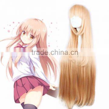 Wholesale Hot Anime Himouto! Umaru-chan Himoto! Wig Light Orange Long Straight Wigs Umaru Doma Cosplay Wig Party Costume Hair