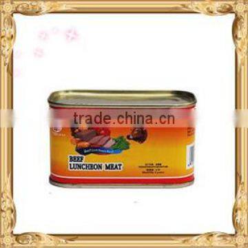 Canned luncheon beef meat