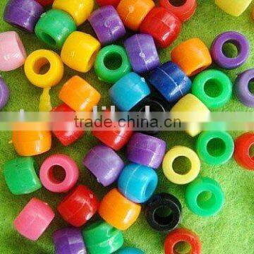 SMALL SOLID PLASTIC PONY BEADS