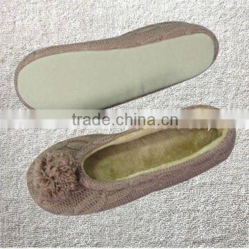 Soft ballet shoes for women,knited indoor slipper,ladies bellerina