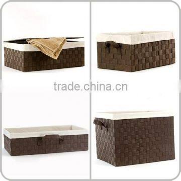 Plastic Woven Straps Baskets, Set of 4