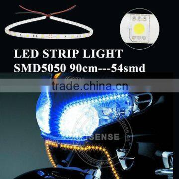 SMD5050 RGB LED STRIP LIGHT WITH REMOTE CONTROLLER, 12V COOL WHITE CAR MIRROR DECORATION