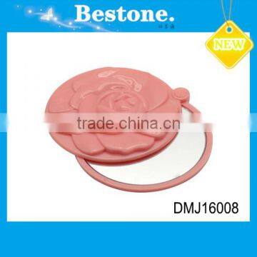 New style rose double cheap plastic pocket mirror