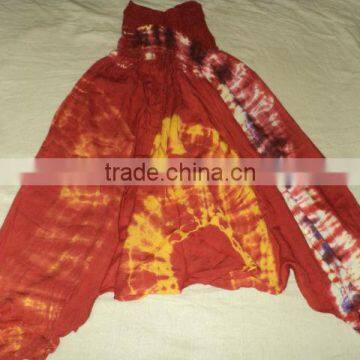 rayon tie dye indian harem pajamas