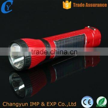 2016 Solar Led Torch Flashlight Electronic Plastic WIth inside Power