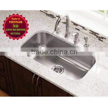 Popular drawn kitchen sink stainless steel super large bowl sink of 18 Gauge