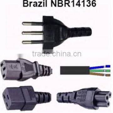 Brazil power cords with NBR plugs