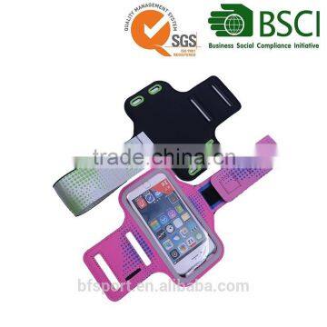 Full printing high clear window sport armband with key holder