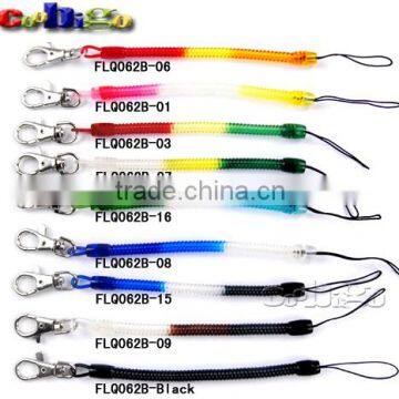 8-1/2"(215mm) Mix Color Expandable Coil With Metal Hook for Mobile Phone Straps #FLQ062B(Mix-s)