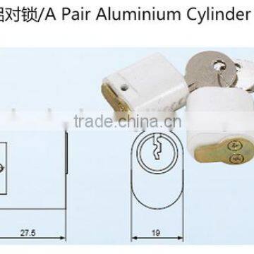 A pair of aluminium cylinder