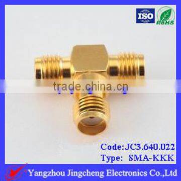 SMA female to SMA female to SMA female adapter 50ohm