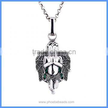 Openable Metal Angel Shape Hollow Chime Box Cage Musical Sound Bell Ball Pendant Pregnancy Necklaces For Mother BAC-M053