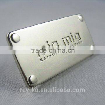 metal handbag nameplate