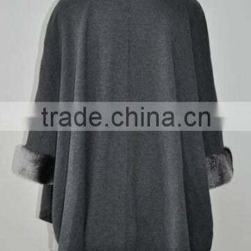 Women Fashion Knitted Real Rex Rabbit Fur Coat LK16F126