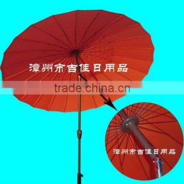 SH-2524R red 24 rib shanghai parasol