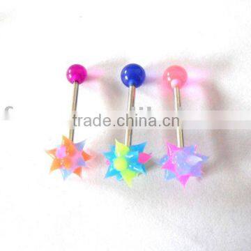 silicone tongue rings Body piercing jewelry